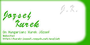 jozsef kurek business card