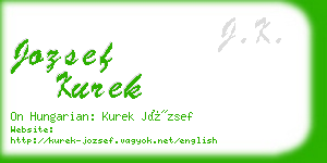 jozsef kurek business card